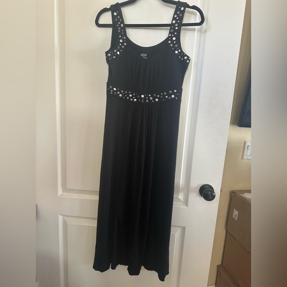 Black Sleeveless Dress with Studded Embellishment Size S prom